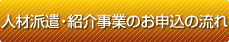 人材派遣・紹介事業のお申込の流れ